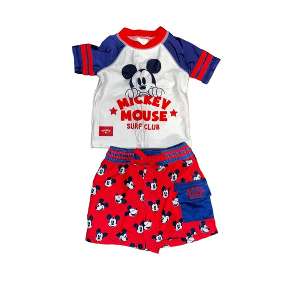 Disney Other - Mickey Mouse Swim Set | Disney | Red Blue | 3-6mos